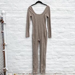 NWOT cozy oatmeal boho sweater ribbed knit bodysuit 🍂